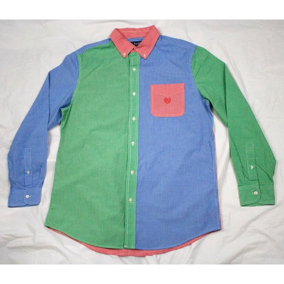 Chaps Mens Long Sleeve Button Down Shirt Size Medium - Picture 3 of 8